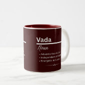 Vada Personalized Name Coffee Mug Tweekleurige Koffiemok (Voorkant rechts)