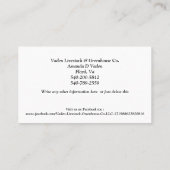 Vaden Livestock Visitekaartje (Achterkant)