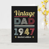  vader 1947 80th Birthday Gift Mannen Retro Kaart (Gele Bloem)