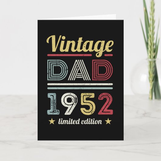 vader 1952 70th Birthday Gift Mannen Retro Kaart (Voorkant)