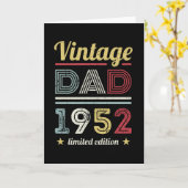 vader 1952 70th Birthday Gift Mannen Retro Kaart (Gele Bloem)