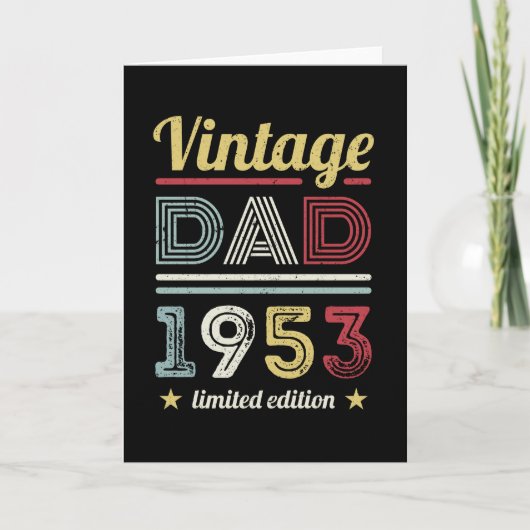  vader 1953 70th Birthday Gift Mannen Retro Kaart (Voorkant)