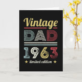  vader 1963 60th Birthday Gift Mannen Retro Kaart (Gele Bloem)