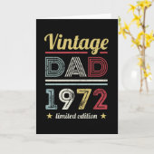 vader 1972 50th Birthday Gift Mannen Retro Kaart (Gele Bloem)