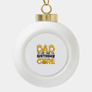 Vader 1e Verjaardag Meisje Giraffe Theme Party Zoo Keramische Bal Ornament
