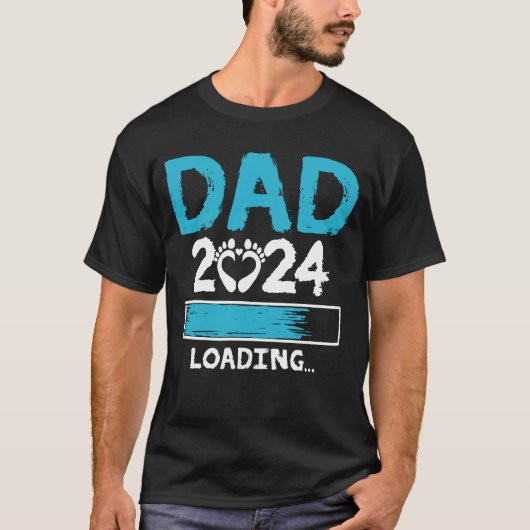 Vader 2024 Laden Zwangerschap Aankondiging Nieuwe  T-shirt (Voorkant)