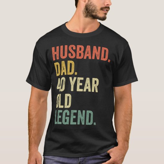  vader 40 jaar oude grappige Birthday Gift T-shirt (Voorkant)