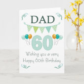 Vader 60ste verjaardag Kaart (Gele Bloem)