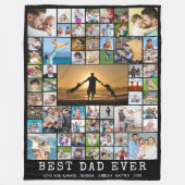 Vader 61 Aangepaste foto-inkling titel en kleurenb Fleece Deken (Voorkant)