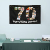 vader 70e verjaardag Foto Collage voor mama Spandoek (Beurs)