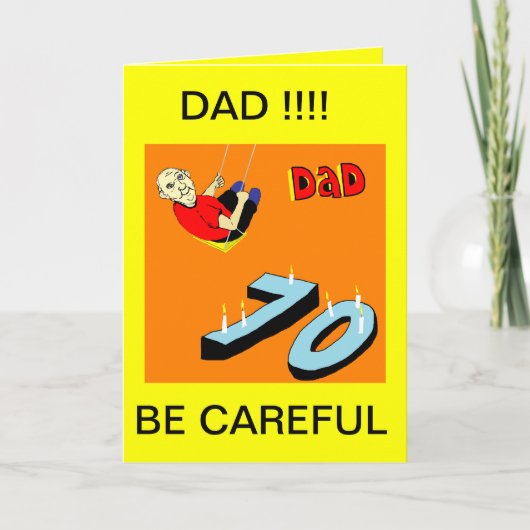 VADER 70E VERJAARDAG KAART (Voorkant)