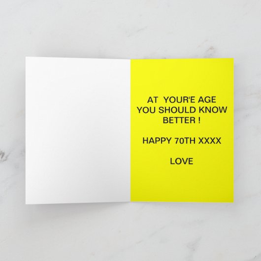 VADER 70E VERJAARDAG KAART (Binnen)