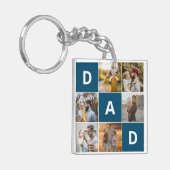 Vader 7 Meerdere foto raster, Memento Keepsake Gif Sleutelhanger (Voorkant Links)