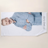 Vader aangepaste foto strandlaken (Voorkant)