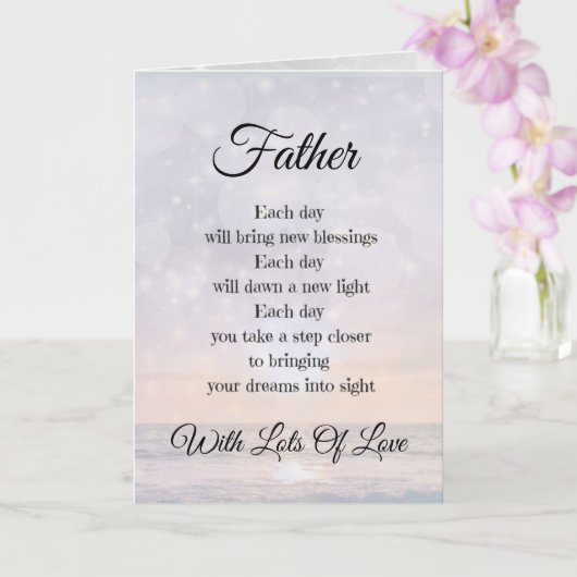 Vader Aanmoedigingsgedicht ontwerp Groet Kaart (Orchidee)