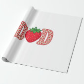 Vader Aardbei Lettering Vector Shirt Ontwerp_1 Cadeaupapier (Uitgerold)