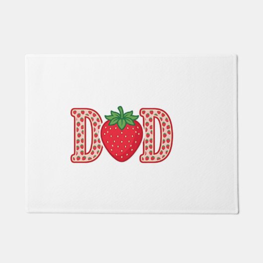 Vader Aardbei Lettering Vector Shirt Ontwerp_1 Deurmat (Voorkant)