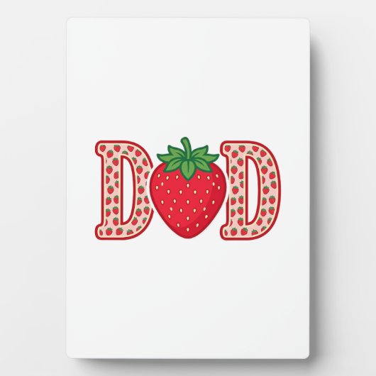 Vader Aardbei Lettering Vector Shirt Ontwerp_1 Fotoplaat (voorkant)
