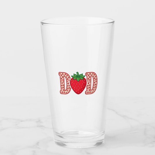 Vader Aardbei Lettering Vector Shirt Ontwerp_1 Glas (Voorkant)