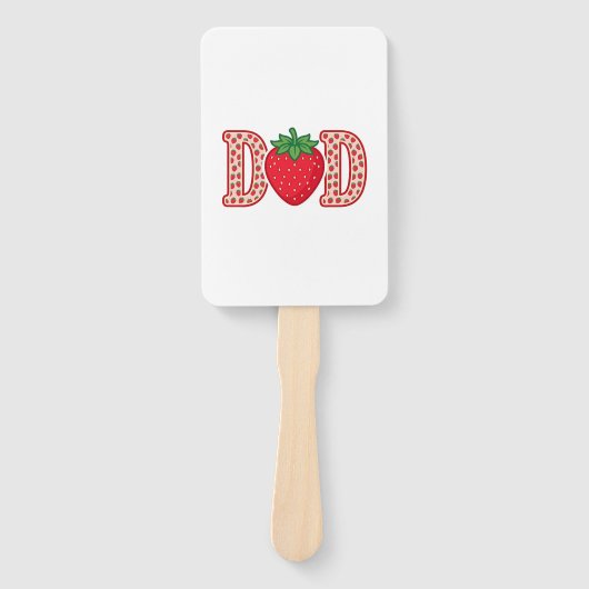 Vader Aardbei Lettering Vector Shirt Ontwerp_1 Handwaaier (Voorkant)