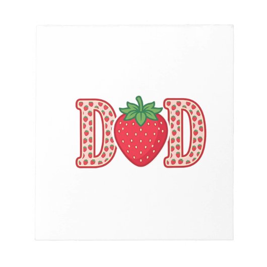 Vader Aardbei Lettering Vector Shirt Ontwerp_1 Notitieblok (Voorkant)