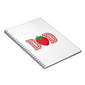 Vader Aardbei Lettering Vector Shirt Ontwerp_1 Notitieboek (Rechterzijde)