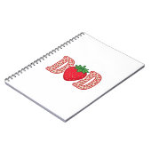 Vader Aardbei Lettering Vector Shirt Ontwerp_1 Notitieboek (Linkerzijde)