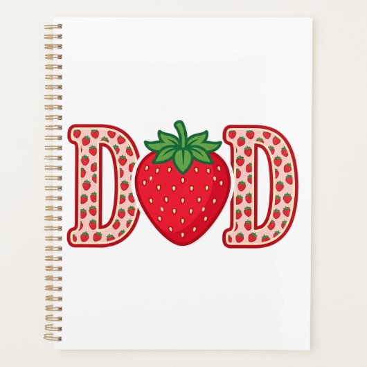 Vader Aardbei Lettering Vector Shirt Ontwerp_1 Planner (Voorkant)