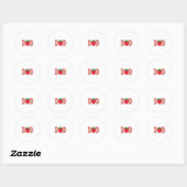 Vader Aardbei Lettering Vector Shirt Ontwerp_1 Ronde Sticker (Vel)