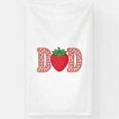 Vader Aardbei Lettering Vector Shirt Ontwerp_1 Spandoek (Verticaal)