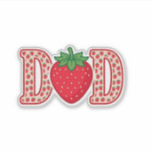 Vader Aardbei Lettering Vector Shirt Ontwerp_1 Sticker (Voorkant)