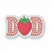 Vader Aardbei Lettering Vector Shirt Ontwerp_1 Sticker (Voorkant)