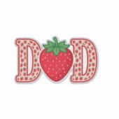 Vader Aardbei Lettering Vector Shirt Ontwerp_1 Sticker (Voorkant)