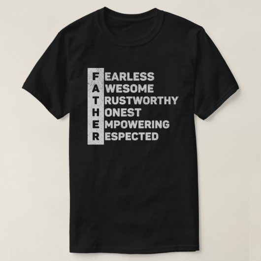 Vader Acroniem De Beste Vader Ooit Vaderdag T-shirt (Design voorkant)