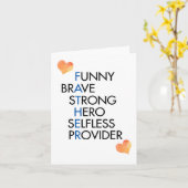 Vader Acroniem Gelukkige Vaderdag Wenskaart Kaart (Gele Bloem)