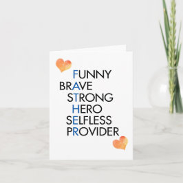 Vader Acronym Happy Vaderdag Wenskaart Kaart