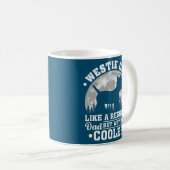 Vader als een gewone pap Funny Westie Dog Koffiemok (Voorkant rechts)