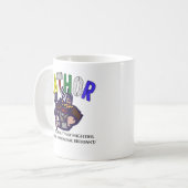 Vader als een vader maar een machtige Logo Koffiemok (Voorkant links)