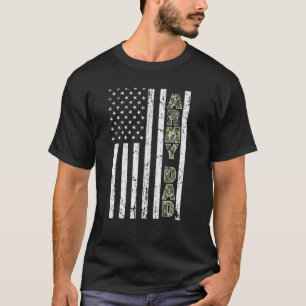 Vader-Amerikaans Vlag Militaire Camouflage Vader T-shirt