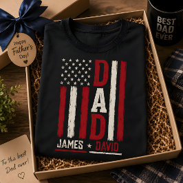 Vader Amerikaanse Vlag Cadeaus voor Vader Patriott T-shirt