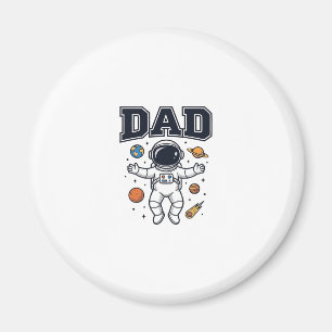 Vader Astronaut Ruimte Vector Shirt Ontwerp_1 Magneet