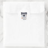 Vader Astronaut Ruimte Vector Shirt Ontwerp_1 Ronde Sticker (Tas)
