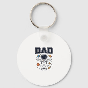 Vader Astronaut Ruimte Vector Shirt Ontwerp_1 Sleutelhanger