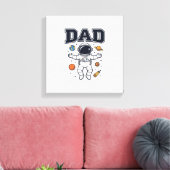 Vader Astronaut Ruimte Vector T-shirt Ontwerp_1 Canvas Afdruk (Insitu (Woonkamer))