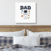 Vader Astronaut Ruimte Vector T-shirt Ontwerp_1 Canvas Afdruk (Insitu (Slaapkamer))