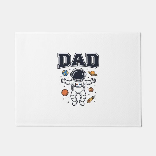 Vader Astronaut Ruimte Vector T-shirt Ontwerp_1 Deurmat (Voorkant)