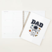 Vader Astronaut Ruimte Vector T-shirt Ontwerp_1 Planner (Display)