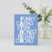 Vader Attributes Crossword Art Briefkaart (Staand voorkant)