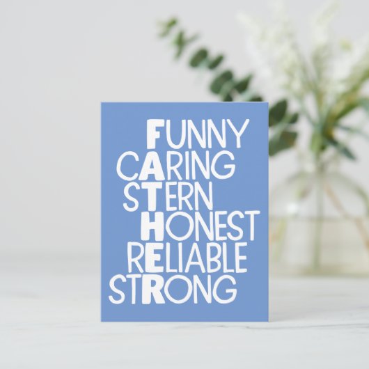 Vader Attributes Crossword Art Briefkaart (Staand voorkant)