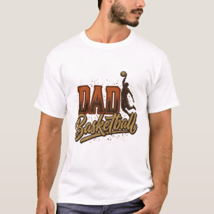 Vader Basketbal Vintage Gravure Shirt Ontwerp_1